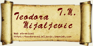 Teodora Mijaljević vizit kartica